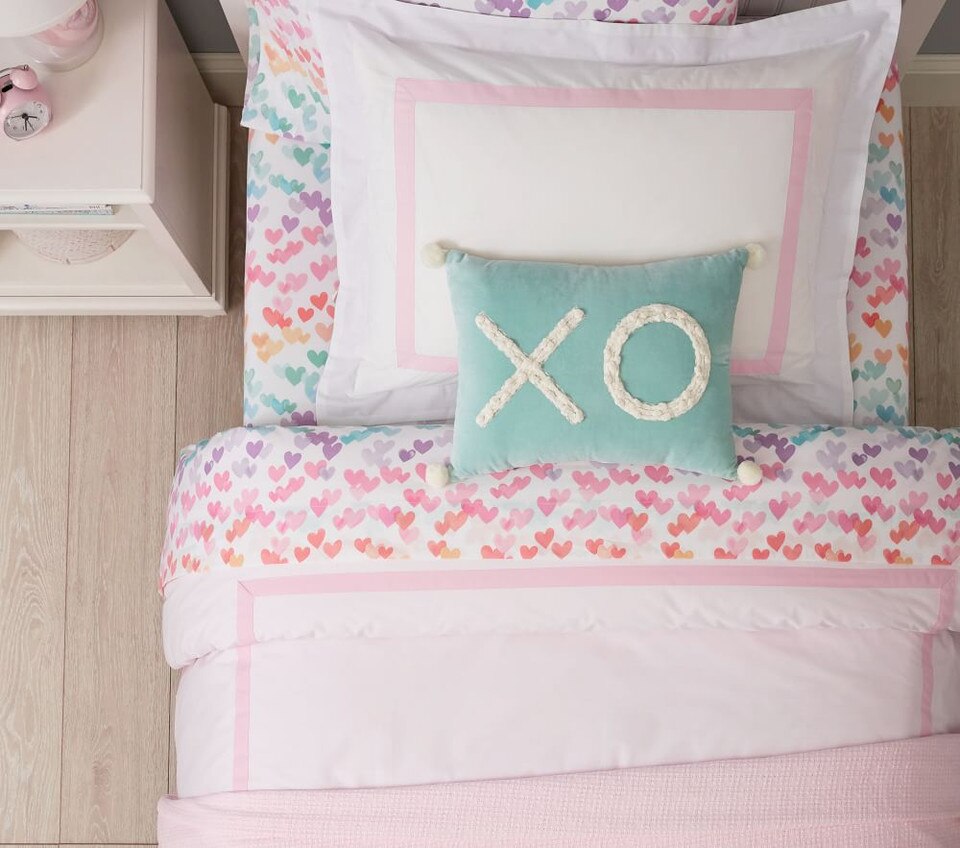 Organic Retro Heart Sheet Set Pottery Barn Kids AU